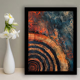 Close-Up Of An Old Half Of Weathered Tree Painting Art,Framed Art Prints Wall Decor, Picture Framed