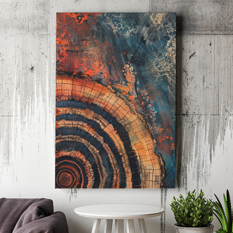 Close-Up Of An Old Half Of Weathered Tree Painting Art, Canvas Painting, Canvas Print Wall Art Decor