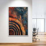 Close-Up Of An Old Half Of Weathered Tree Painting Art,Framed Canvas Prints Wall Art Decor, Floating Frame