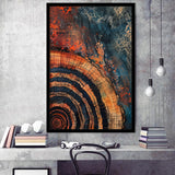 Close-Up Of An Old Half Of Weathered Tree Painting Art,Framed Art Prints Wall Decor, Picture Framed