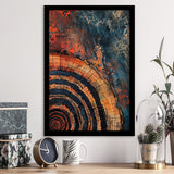 Close-Up Of An Old Half Of Weathered Tree Painting Art,Framed Art Prints Wall Decor, Picture Framed