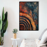 Close-Up Of An Old Half Of Weathered Tree Painting Art,Framed Canvas Prints Wall Art Decor, Floating Frame
