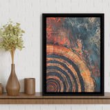 Close-Up Of An Old Half Of Weathered Tree Painting Art,Framed Canvas Prints Wall Art Decor, Floating Frame