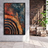 Close-Up Of An Old Half Of Weathered Tree Painting Art,Framed Canvas Prints Wall Art Decor, Floating Frame