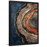 Close-Up Of An Old Half Of Weathered Tree,Framed Art Prints Wall Decor, Picture Framed