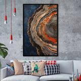 Close-Up Of An Old Half Of Weathered Tree,Framed Art Prints Wall Decor, Picture Framed