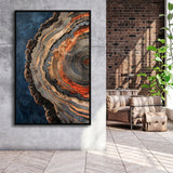 Close-Up Of An Old Half Of Weathered Tree,Framed Canvas Prints Wall Art Decor, Floating Frame