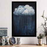 Cloud Raining Below And Storming Oil Painting,Framed Art Prints Wall Decor, Picture Framed