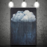 Cloud Raining Below And Storming Oil Painting, Canvas Painting, Canvas Print Wall Art Decor