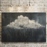 Cloud Raining Oil Painting Art Vintage, Canvas Print Wall Art Decor, Landscape Art Print