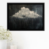 Cloud Raining Oil Painting Art Vintage, Framed Canvas Print Wall Art Decor,Floating Frame