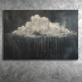 Cloud Raining Oil Painting Art Vintage, Canvas Print Wall Art Decor, Landscape Art Print