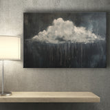Cloud Raining Oil Painting Art Vintage, Canvas Print Wall Art Decor, Landscape Art Print