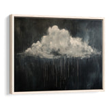 Cloud Raining Oil Painting Art Vintage, Framed Canvas Print Wall Art Decor,Floating Frame