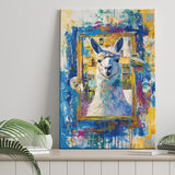 Conjure An Llama Abstract Expressionist Painting, Canvas Prints Wall Art Home Decor, Painting Canvas Art