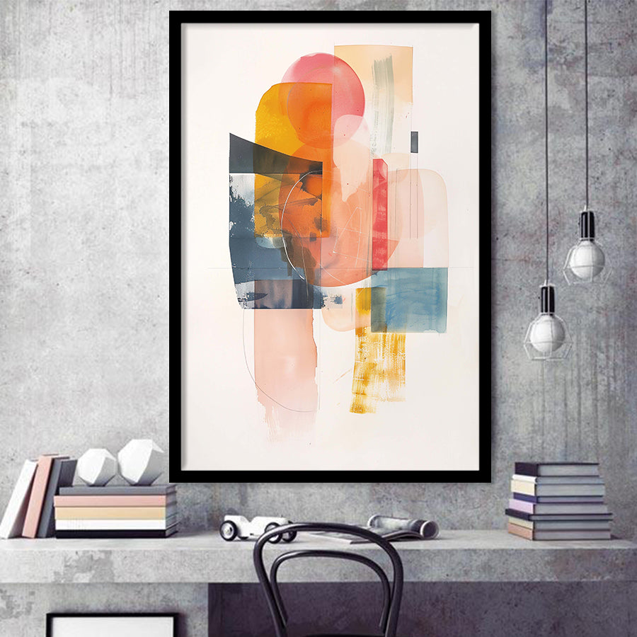 Contemporary Wall Art, Abstract Horizons Print Modern Home Decor, Framed Art Print, Fine Art Wall Decor