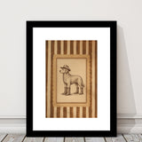 Cowboy Dog Wall Art Print, Funny Western Dancing Dog, Silly Dog Nursery Decor, Framed Art Print White Border