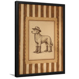 Cowboy Dog Wall Art Print, Funny Western Dancing Dog, Silly Dog Nursery Decor, Framed Art Print, Fine Art Wall Decor