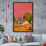 Cowboy Lasso Olive, Funny Vintage Bar Wall Art, Retro Western Print, Framed Art Print, Fine Art Wall Decor