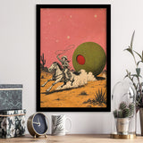 Cowboy Lasso Olive, Funny Vintage Bar Wall Art, Retro Western Print, Framed Art Print, Fine Art Wall Decor