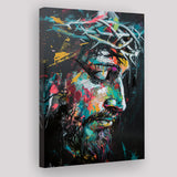 Crown Of Thorns  Portrait Jesus Christ, Canvas Painting, Canvas Print Wall Art Decor