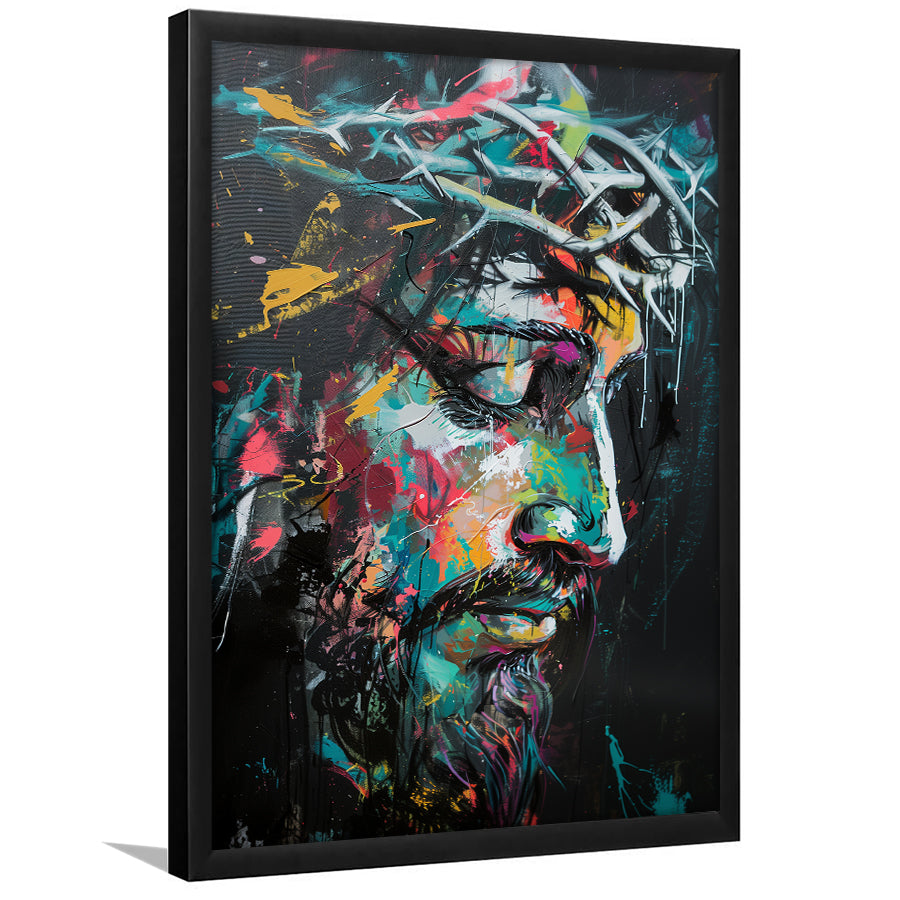 Crown Of Thorns Portrait Jesus Christ,Framed Art Prints Wall Decor, Picture Framed