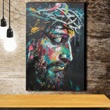 Crown Of Thorns  Portrait Jesus Christ, Canvas Painting, Canvas Print Wall Art Decor