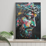 Crown Of Thorns  Portrait Jesus Christ, Canvas Painting, Canvas Print Wall Art Decor