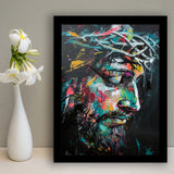 Crown Of Thorns Portrait Jesus Christ,Framed Art Prints Wall Decor, Picture Framed
