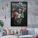 Crown Of Thorns Portrait Jesus Christ,Framed Art Prints Wall Decor, Picture Framed