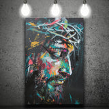 Crown Of Thorns  Portrait Jesus Christ, Canvas Painting, Canvas Print Wall Art Decor
