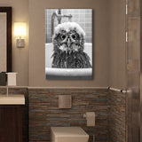 Cute owl in Tub Printable Canvas Prints Wall Art,Owl Photo,Owl Art