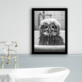 Cute Owl In Tub Printable Framed Art Print Wall Decor,Owl Photo,Owl Art
