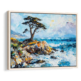 Cypress Painting, Pebble Beach Golf Links, California V1, Golf Art Print, Gift for him, Framed Canvas Prints Wall Art