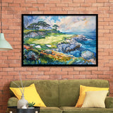 Cypress Point Club Golf Art Painting Watercolor, Framed Art Print Wall Decor, Framed Picture