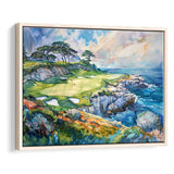 Cypress Point Club Golf Art Painting Watercolor, Framed Canvas Print Wall Art Decor,Floating Frame