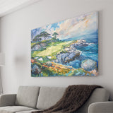 Cypress Point Club Golf Art Painting Watercolor, Canvas Print Wall Art Decor, Landscape Art Print