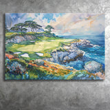 Cypress Point Club Golf Art Painting Watercolor, Canvas Print Wall Art Decor, Landscape Art Print