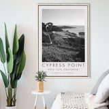 Cypress Point Club, Golf Course, Hole 15th, Golf Art Print, Floating Frame, Framed Canvas Print Wall Art