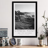 Cypress Point Club, Golf Course, Hole 15th, Golf Art, Gift for him, Framed Art Print Wall Decor