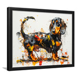 Dachshund Dog Pet Love Painting, Painting Art, Framed Art Print Wall Art Home Decor