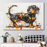 Dachshund Dog Pet Love Painting, Art Print, Canvas Print Wall Art Home Decor