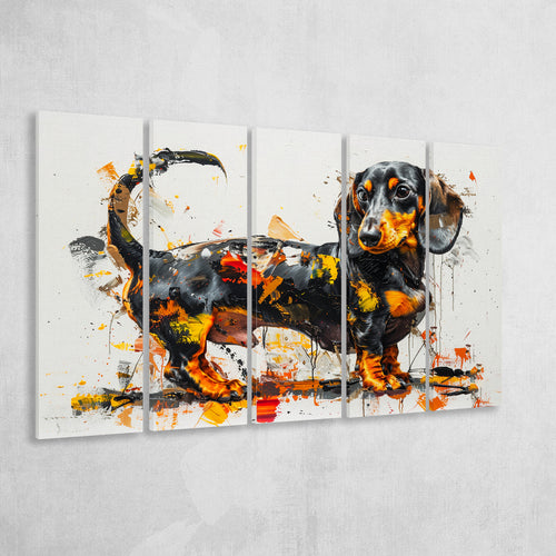 Dachshund Dog Pet Love Painting, Extra Large Canvas, Canvas Print Wall Art Decor
