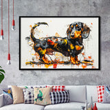 Dachshund Dog Pet Love Painting, Painting Art, Framed Art Print Wall Art Home Decor