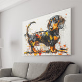 Dachshund Dog Pet Love Painting, Art Print, Canvas Print Wall Art Home Decor