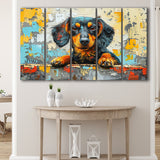 Dachshund Dog Portrait Painting Art, Extra Large Canvas, Canvas Print Wall Art Decor
