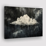 Dark Academia Cloud Raining Art, Canvas Print Wall Art Decor, Landscape Art Print