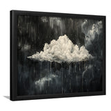Dark Academia Cloud Raining Art, Framed Art Print Wall Decor, Framed Picture