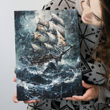 Dark Academia Painting The Pirate Ship, Canvas Painting, Canvas Print Wall Art Decor