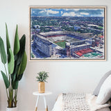 Darrell K Royal–Texas Memorial Stadium WaterColor Framed Canvas Prints, Stadium Art Gifts, Floating Frame